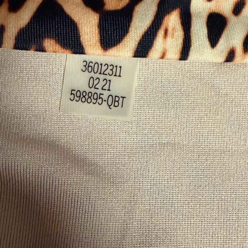 Victoria's‎ Secret Leopard Print Bikini Bottom Gold Logo Brown Tan Large